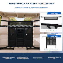 Bariera samochodowa dla psa z zapięciem na rzep i podwójnym zamkiem błyskawicznym do samochodu/SUV-a